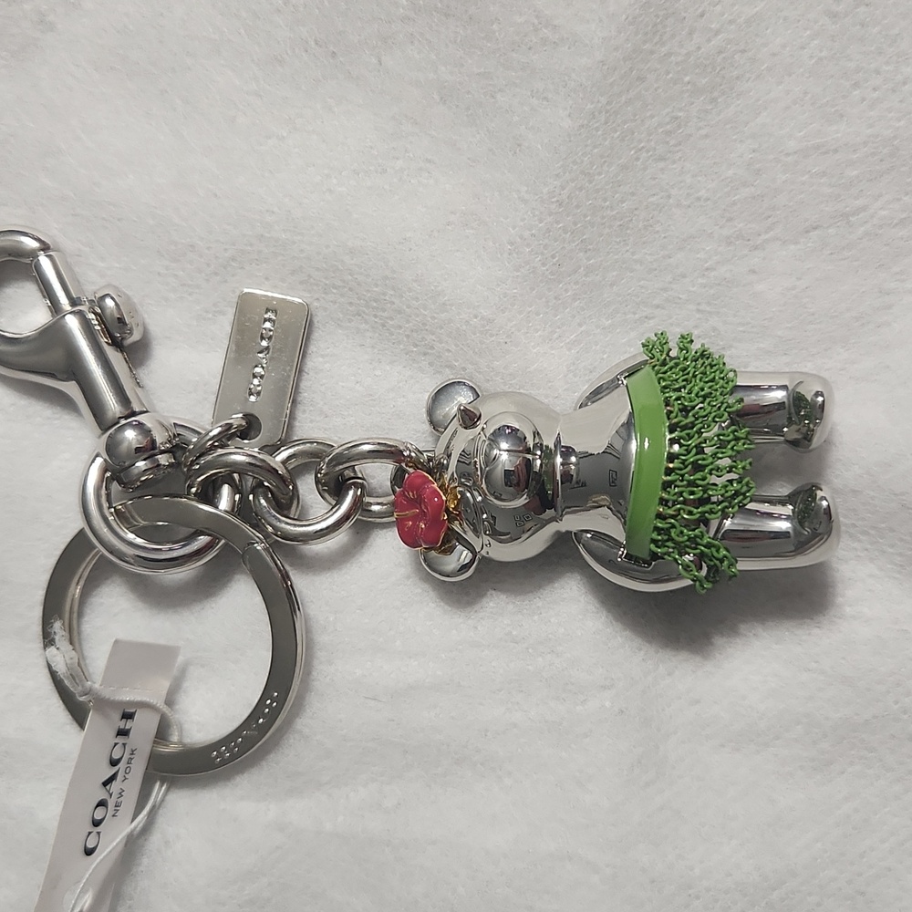 NWT. Rare Coach 3D Hawaiian Hula Bear Bag Charm F27698